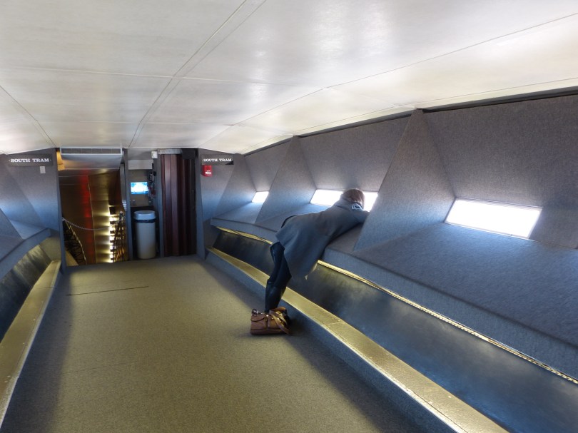 Ganz schön hoch hier: Chris am Scheitelpunkt des Gateway Arch