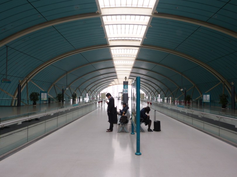 Nicht viel los hier: Transrapid-Bahnhof