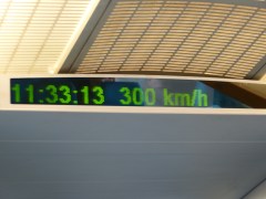 Geschwindigkeitsanzeige des Maglev