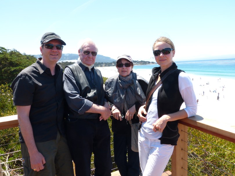Die Viererbande am Strand von Carmel