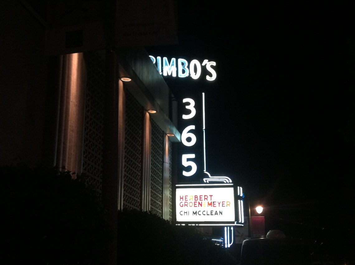 Herbie in town: Ankündigung am Bimbo's 365