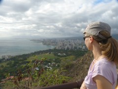 Alles im Blick: Chris auf dem Gipfel des Diamond Head