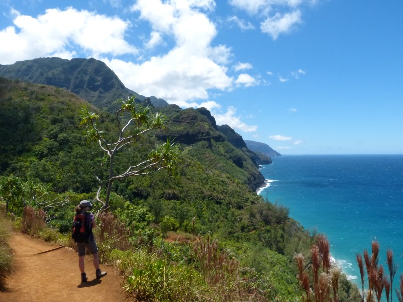 Belohnung für die Anstrengung: Blick auf die spektakuläre Nā-Pali-Küste