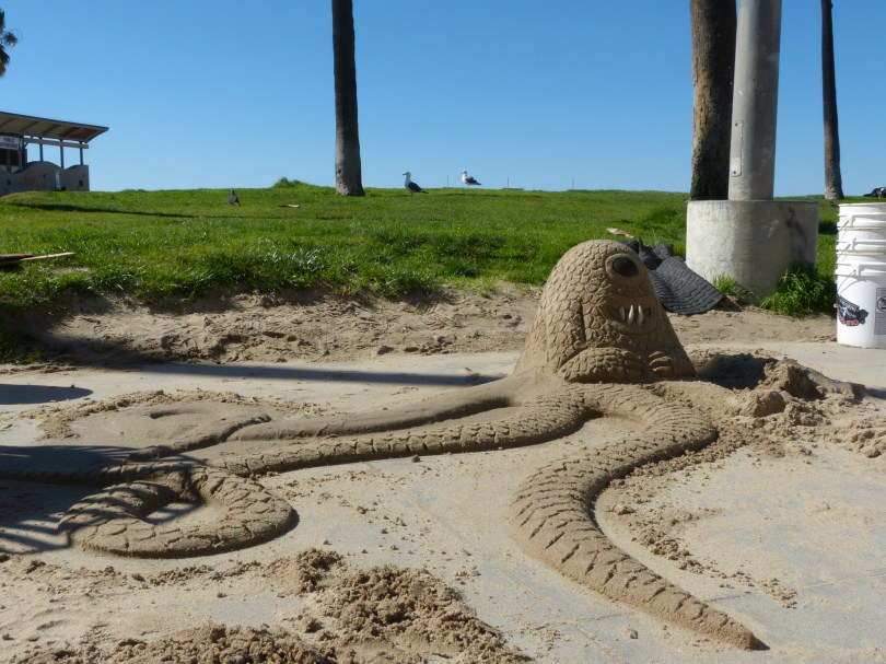 Sandmonster am Venice Beach