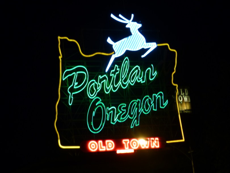 White Stag Sign: Willkommen in Portland, Oregon