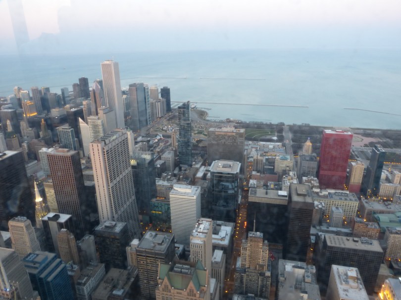 Blick nach Osten auf den Michigansee