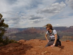 Ganz schön windig: Chris erkundet den Grand Canyon