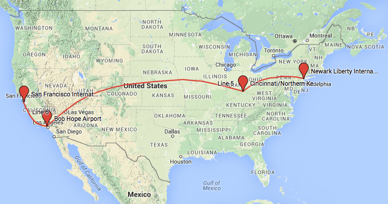 Ausgedehnte Forschungsreise: von der Ostküste über den Mittleren Westen zur Westküste