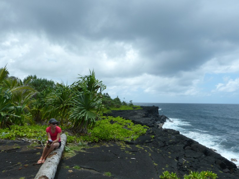 Ende Gelände: Chris in der nordöstlichsten Ecke der Insel