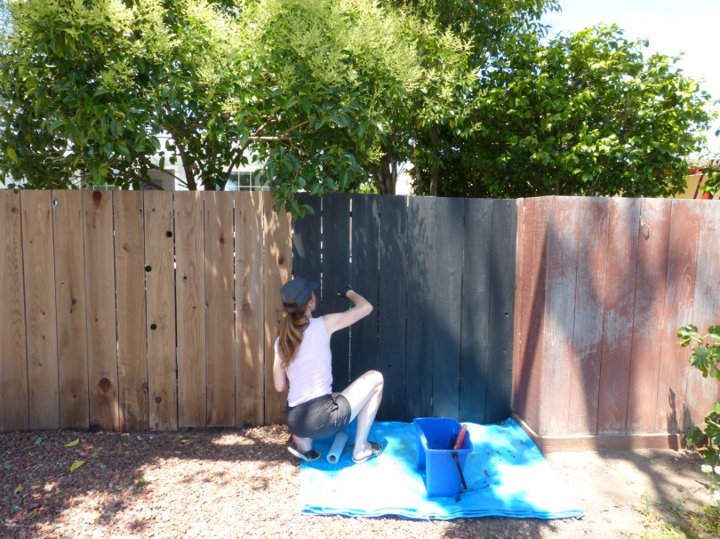 Hommage auf Tom Sawyer: Chris streicht den Zaun