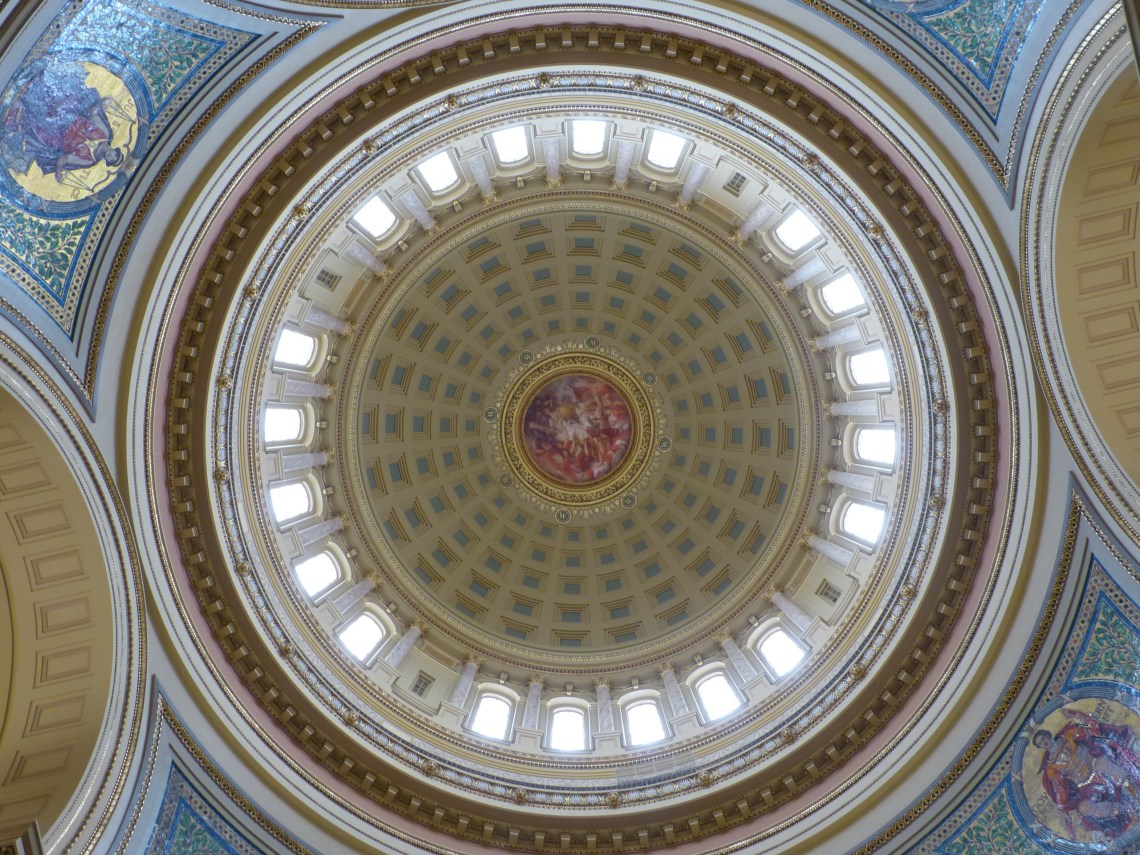 Schon schön: Kuppel des State Capitol von Wisconsin in Madison