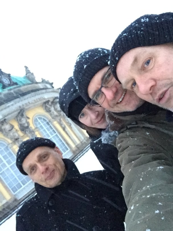 Einer für alle und alle für ein Selfie: Carsten, Chris, Andreas und Peter