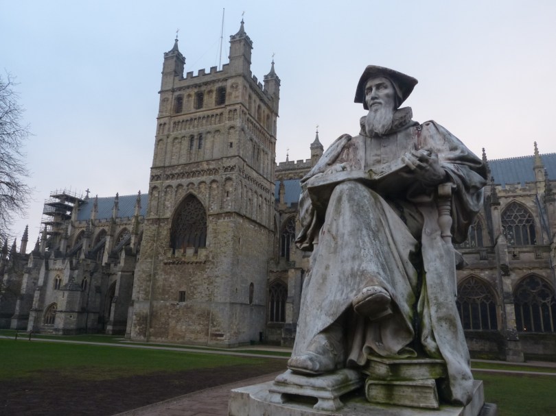 Historisches Exeter: Kathedrale aus dem 14. Jh.