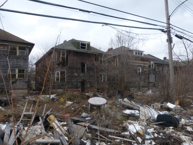 Verlassen und geplündert: Wohnviertel im Nordwesten Detroits